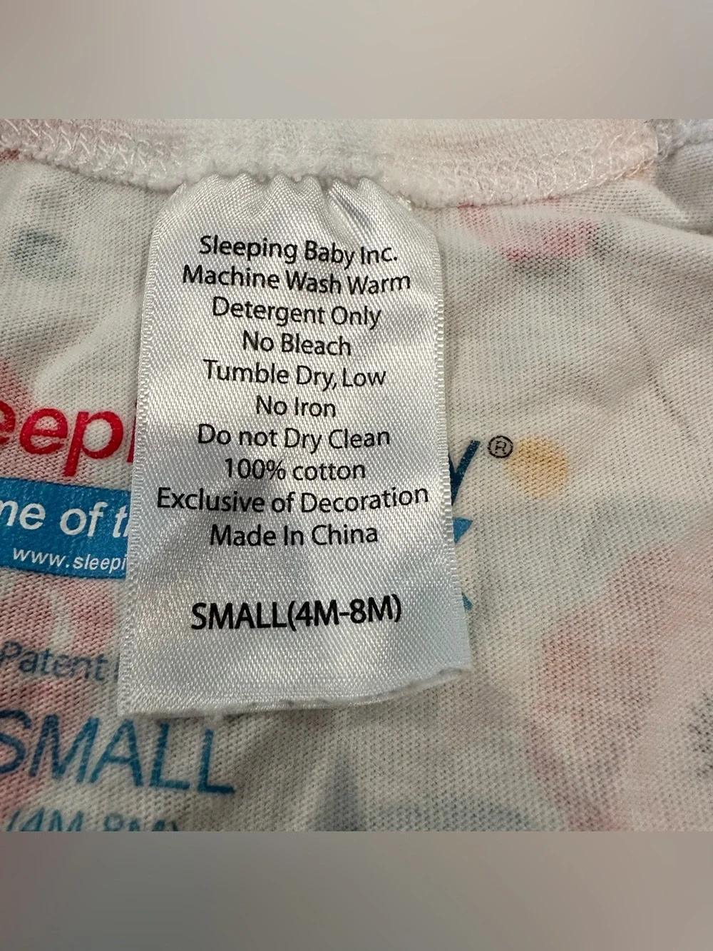 Sleeping Baby Floral Zipadeezip Lightweight Sleepsack Size Small (4-8 months)